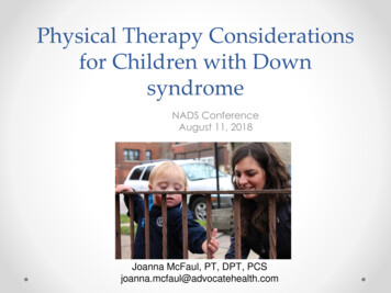 Physical Therapy Considerations For Children With Down .