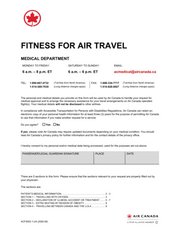 FITNESS FOR AIR TRAVEL