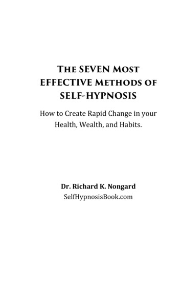 The SEVEN Most EFFECTIVE Methods Of SELF-HYPNOSIS