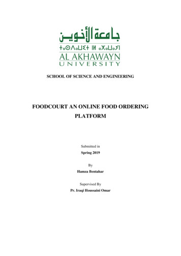 FOODCOURT AN ONLINE FOOD ORDERING PLATFORM