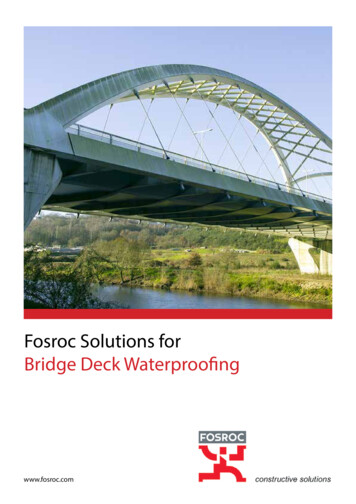 Fosroc Solutions For Bridge Deck Waterproofing