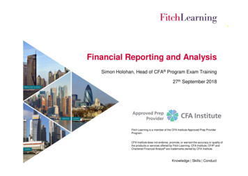 Financial Reporting And Analysis - Fitchlearningmedia 