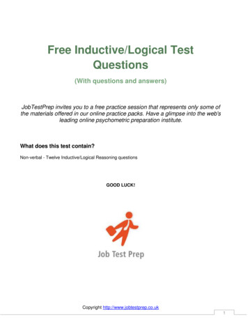 Free Inductive/Logical Test Questions - JobTestPrep