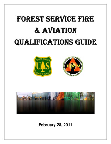 Forest Service Fire & Aviation Qualifications Guide