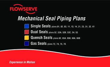 Mechanical Seal Piping Plans - Flowserve
