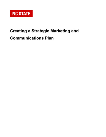 Creating A Strategic Marketing And - NCSU