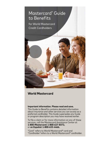 Mastercard Guide To Benefits