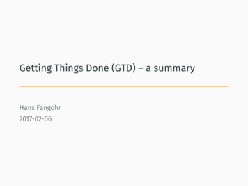 Getting Things Done (GTD) – A Summary