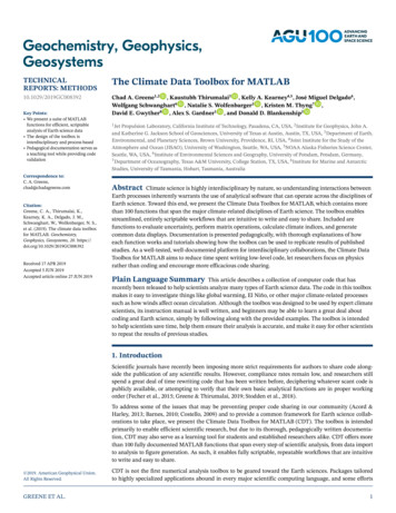 The Climate Data Toolbox For MATLAB