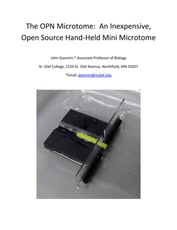The OPN Microtome: An Inexpensive, Open Source Hand-Held .