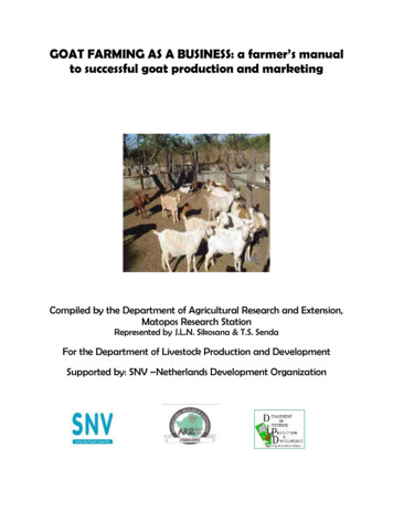 Managing Goat Farming Business - SNV