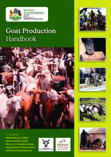 Goat Production Handbook - Heifer .za