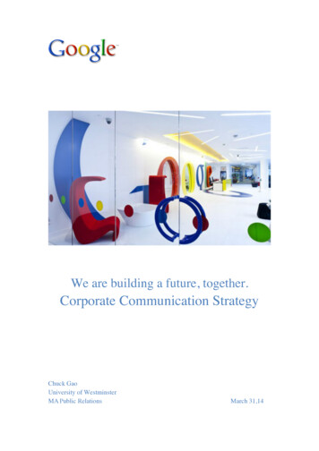 Google Communication Strategy - WordPress 
