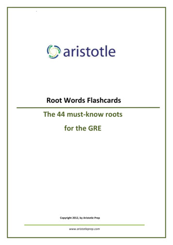 Root Words Flashcards The 44 Must-know Roots For The GRE