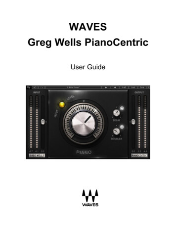 Waves Greg Wells PianoCentric User Guide