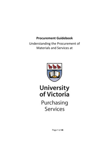 Procurement Guidebook - UVic