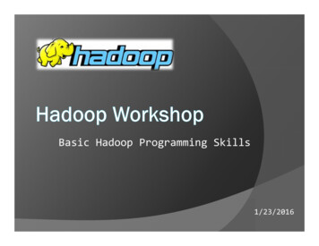 Basic Hadoop Programming Skills - NUS Computing