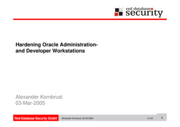 Hardening Oracle DBA And Developer Workstation