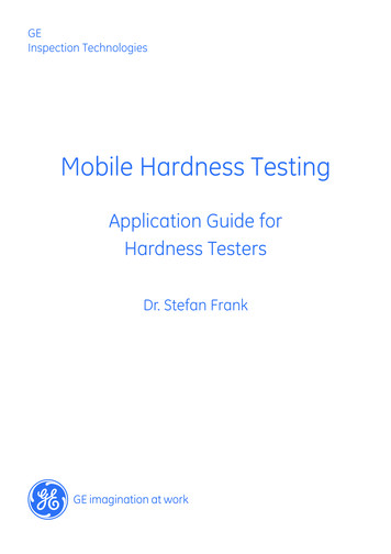 Application Guide For Hardness Testers