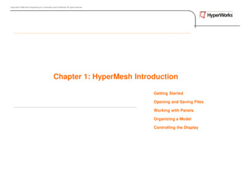 Chapter 1: HyperMesh Introduction - Altair University