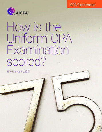 How Is The Uniform CPA Examination Scored?
