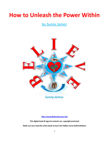 How To Unleash The Power Within - SUNNY JAMES