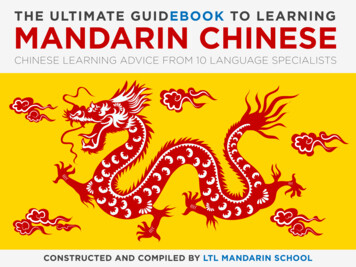 THE ULTIMATE GUIDEBOOK TO LEARNING MANDARIN CHINESE