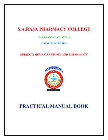 PRACTICAL MANUAL BOOK - S A RAJA PHARMACY COLLEGE
