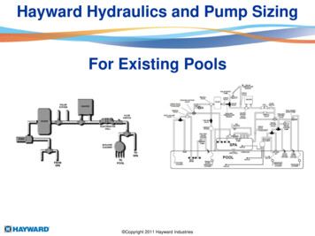 Hayward Hydraulics And Pump Sizing For Existing Pools