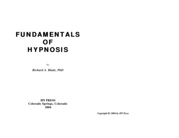 FUNDAMENTALS OF HYPNOSIS - Evertefarnell 