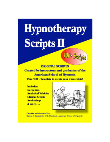 HYPNOTHERAPY SCRIPTS II - Original Scripts