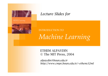 INTRODUCTION TO Machine Learning - Rutgers University