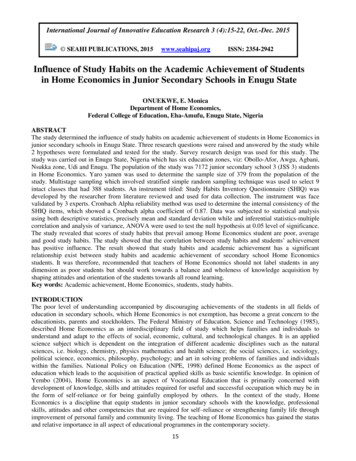 Influence Of Study Habits On The Academic Achievement Of .