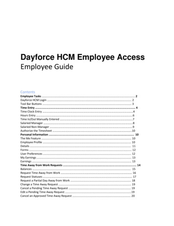 Dayforce HCM Employee Access Employee Guide