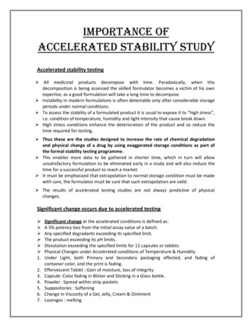 Importance Of Accelerated Stability Study