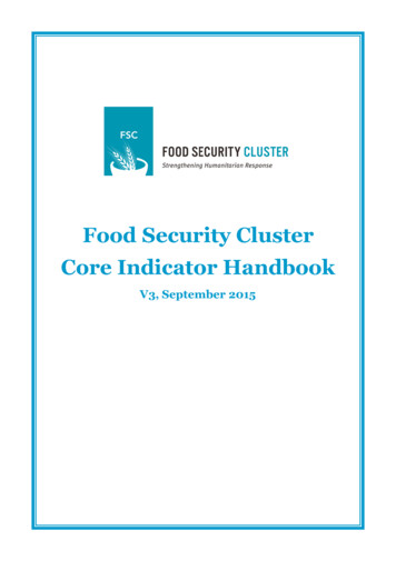 Food Security Cluster Core Indicator Handbook