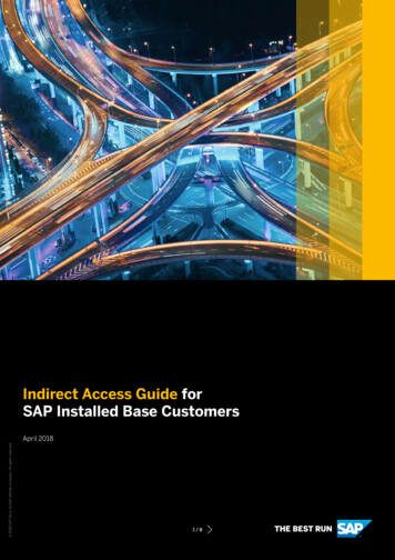Indirect Access Guide For SAP Installed Base Customers