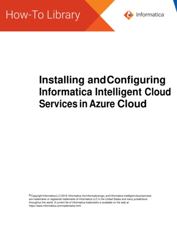 Installing And Configuring Informatica Intelligent Cloud .