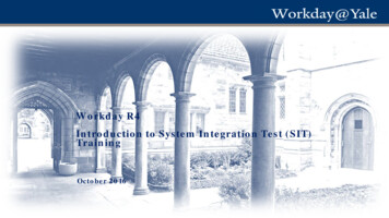 Workday R4 Introduction To System Integration Test (SIT .