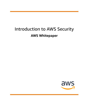 Introduction To AWS Security - AWS Whitepaper