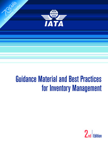 Guidance Material And Best Practices For Inventory .