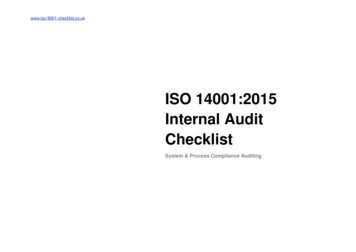 ISO 14001:2015 Internal Audit Checklist