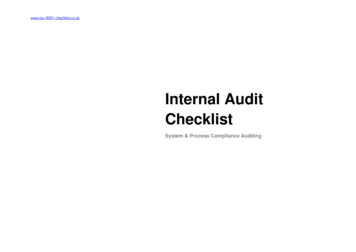 Internal Audit Checklist