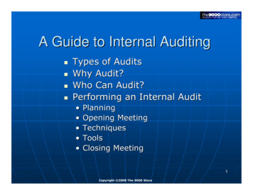 Guide To Internal Auditing-9001 - 9000 Store
