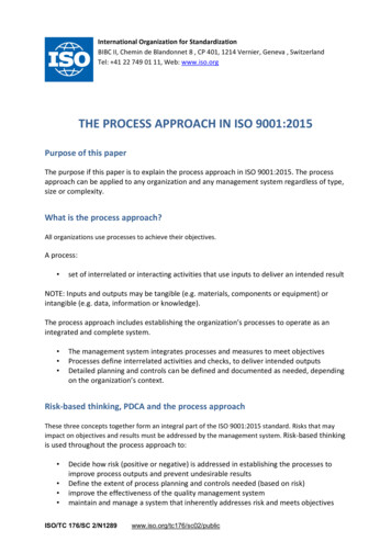 The Process Approach In ISO 9001