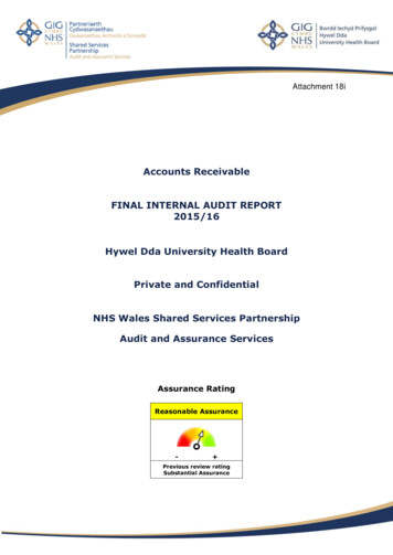 Accounts Receivable FINAL INTERNAL AUDIT REPORT 2015/16 .