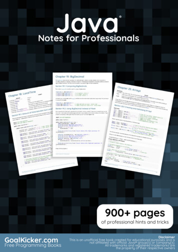 Java Notes For Professionals - Free Programming Books