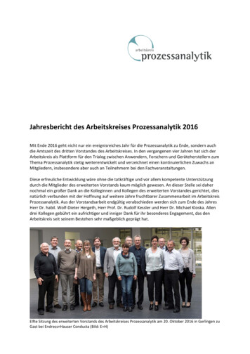 Jb Prozessanalytik 2016 - Gesellschaft Deutscher Chemiker