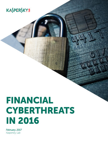 FINANCIAL CYBERTHREATS IN 2016 - Go.kaspersky 