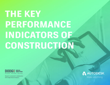 THE KEY PERFORMANCE INDICATORS OF CONSTRUCTION